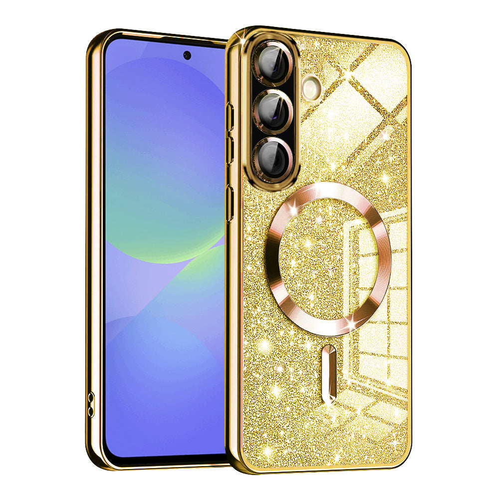 MagSafe-Hülle für Samsung Galaxy A56 A566 / A36 A366, Techsuit, Luxury Glitter, Gold