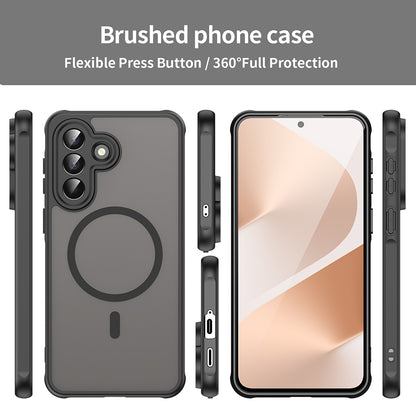 MagSafe Hülle für Samsung Galaxy A57 5G, Techsuit, HaloFrost II, Schwarz