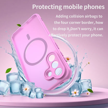 MagSafe Hülle für Samsung Galaxy A57 5G, Techsuit, HaloFrost II, Rosa