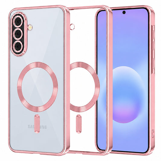 MagSafe-Hülle für Samsung Galaxy A57 5G, Techsuit, Luxury Crystal, Rosa