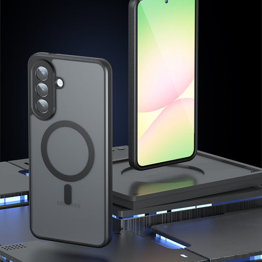 MagSafe Hülle für Samsung Galaxy A57 5G, Techsuit, PureFrost, Satinschwarz