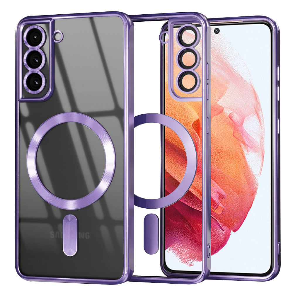 MagSafe Case for Samsung Galaxy S21 5G G991, Techsuit, Luxury Crystal, Light Purple