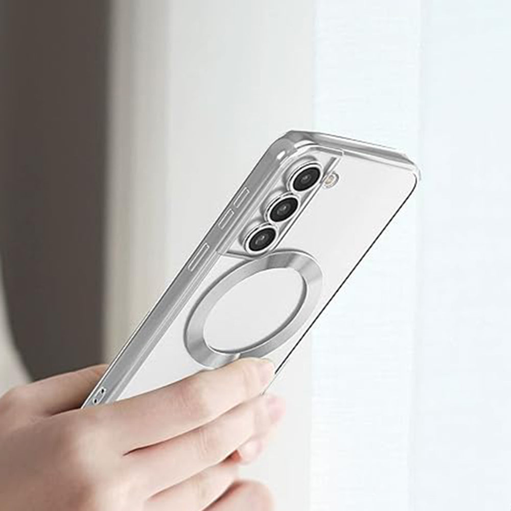 MagSafe-Hülle für Samsung Galaxy S21 FE 5G G990, Techsuit, Luxury Crystal, Schwarz