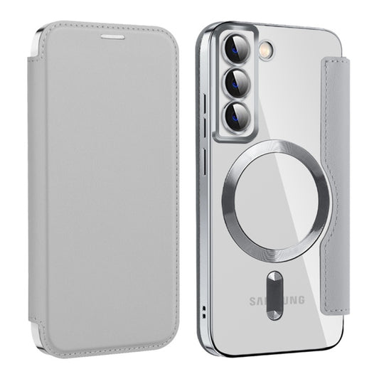 MagSafe Case for Samsung Galaxy S22 5G S901, Techsuit, SmartMag Book, Gray