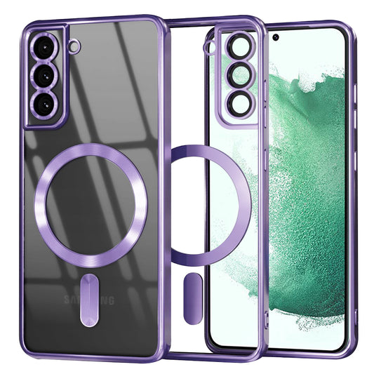 MagSafe-Hülle für Samsung Galaxy S22+ 5G S906, Techsuit, Luxury Crystal, Hellviolett