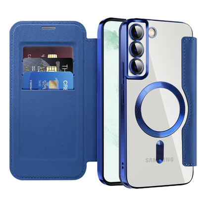 MagSafe Case for Samsung Galaxy S22+ 5G S906, Techsuit, SmartMag Book, Blue