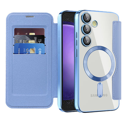 MagSafe-Hülle für Samsung Galaxy S23 FE S711, Techsuit, SmartMag Book, Blau