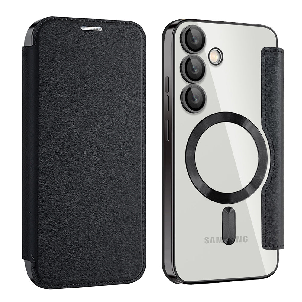 MagSafe Case for Samsung Galaxy S23 FE S711, Techsuit, SmartMag Book, Black