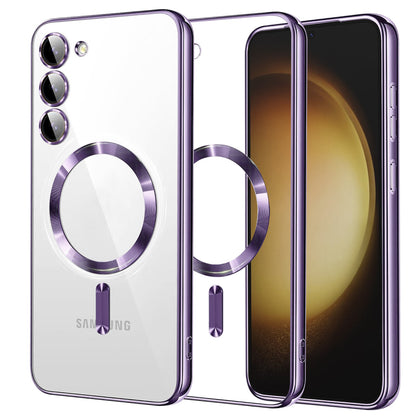 MagSafe-Hülle für Samsung Galaxy S23+ S916, Techsuit, Luxury Crystal, Hellviolett