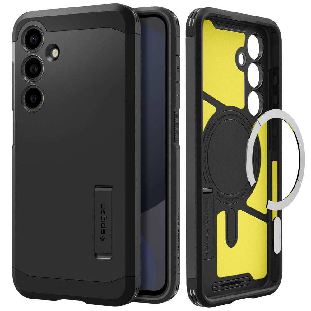 MagSafe Hülle für Samsung Galaxy S24 FE S721, Spigen, Tough Armor, Schwarz ACS08625