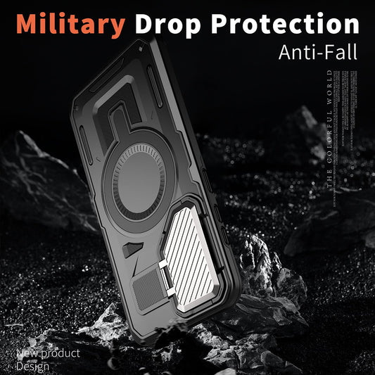 MagSafe-Hülle für Samsung Galaxy S24 FE S721, Techsuit, CamVault, Schwarz