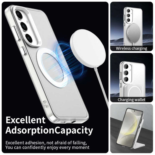 MagSafe-Hülle für Samsung Galaxy S24 FE S721, Techsuit, CandyCase, Weiß
