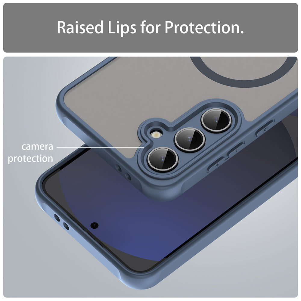 MagSafe-Hülle für Samsung Galaxy S24 FE S721, Techsuit, HaloFrost II, Marineblau