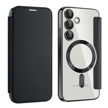 MagSafe Case for Samsung Galaxy S24 FE S721, Techsuit, SmartMag Book, Black
