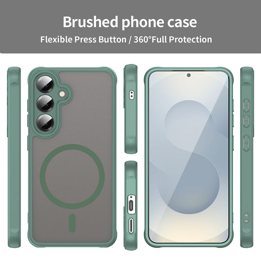 MagSafe Case for Samsung Galaxy S24+ S926, Techsuit, HaloFrost II, Green