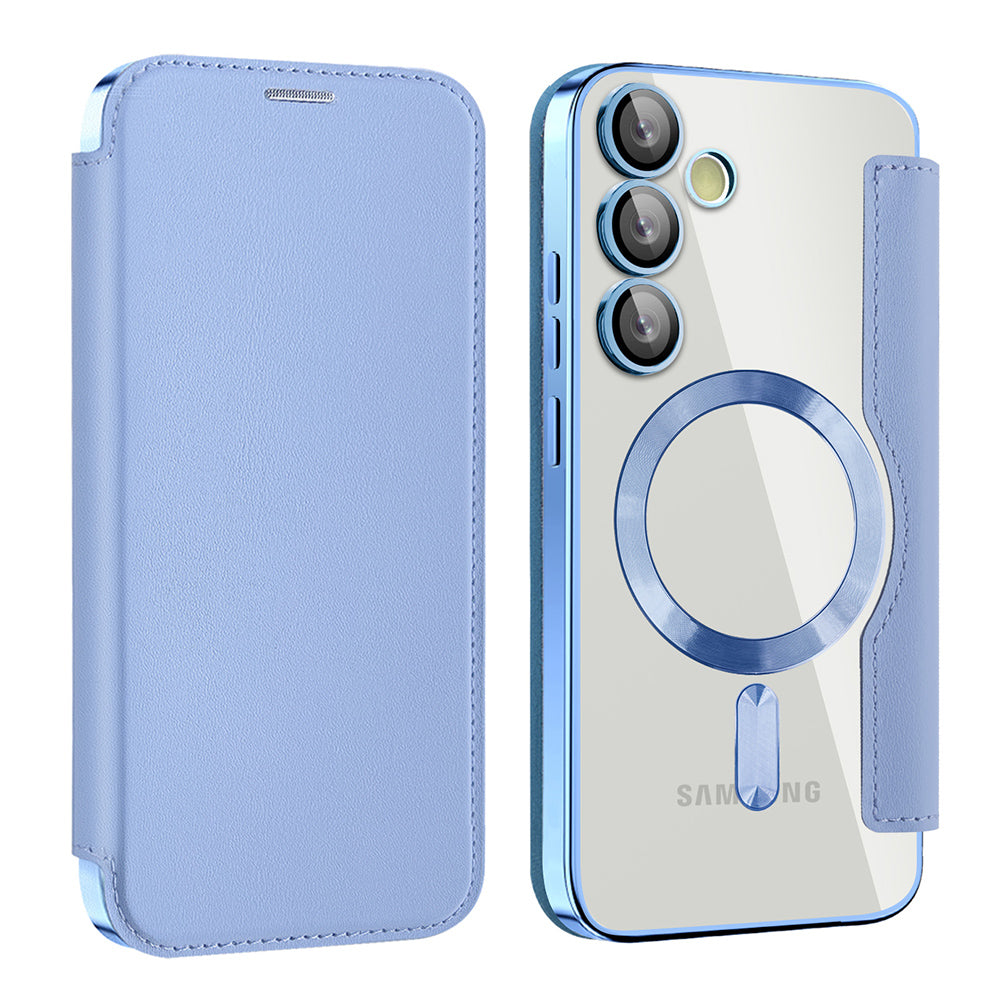 MagSafe Case for Samsung Galaxy S24+ S926, Techsuit, SmartMag Book, Blue