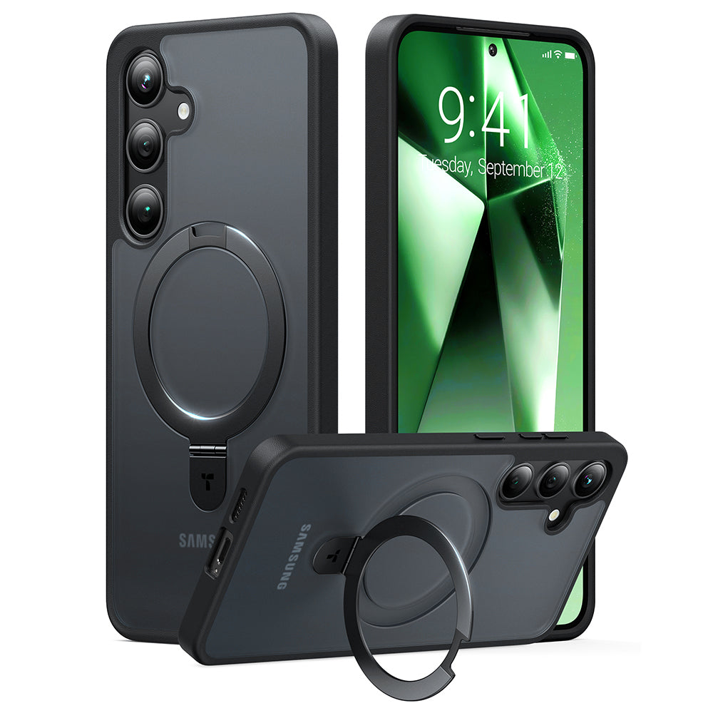 MagSafe Hülle für Samsung Galaxy S24+ S926, Torras, Ostand, Schwarz