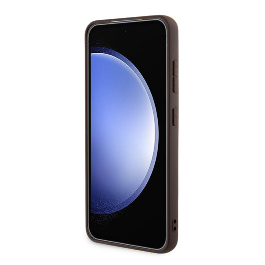 MagSafe Hülle für Samsung Galaxy S24 S921, Guess, 4G Collection, Braun