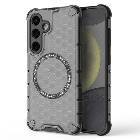MagSafe Case for Samsung Galaxy S24 S921, Techsuit, HoneyComb Shield, Black