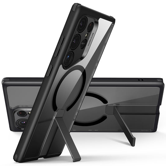 MagSafe Case for Samsung Galaxy S24 Ultra S928, ESR, Boost Flickstand, Black Transparent