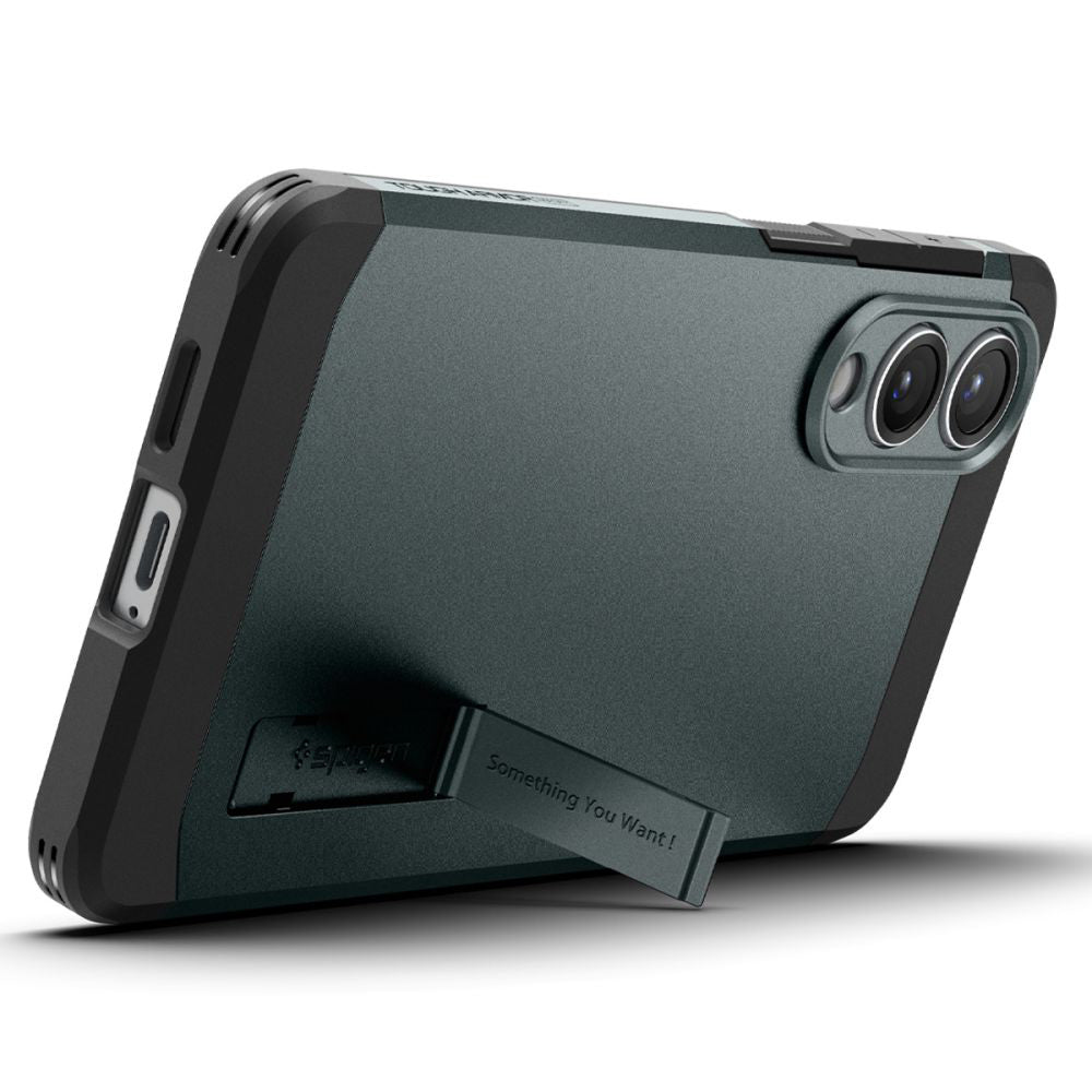 MagSafe Hülle für Samsung Galaxy S25 Edge S937, Spigen, Tough Armor, Grün ACS09424