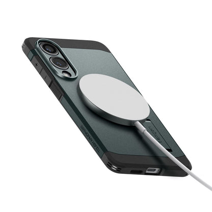MagSafe Hülle für Samsung Galaxy S25 Edge S937, Spigen, Tough Armor, Grün ACS09424