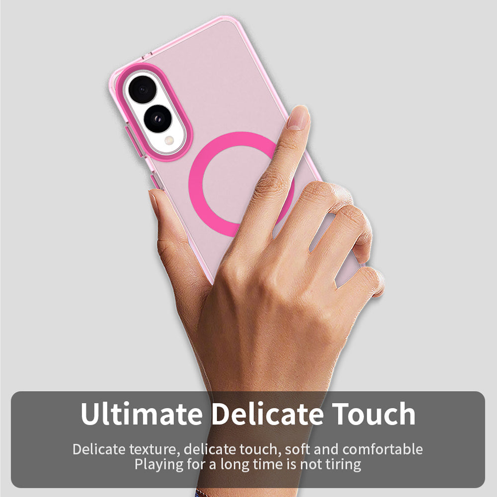 MagSafe-Hülle für Samsung Galaxy S25 Edge S937, Techsuit, CandyCase, Rosa