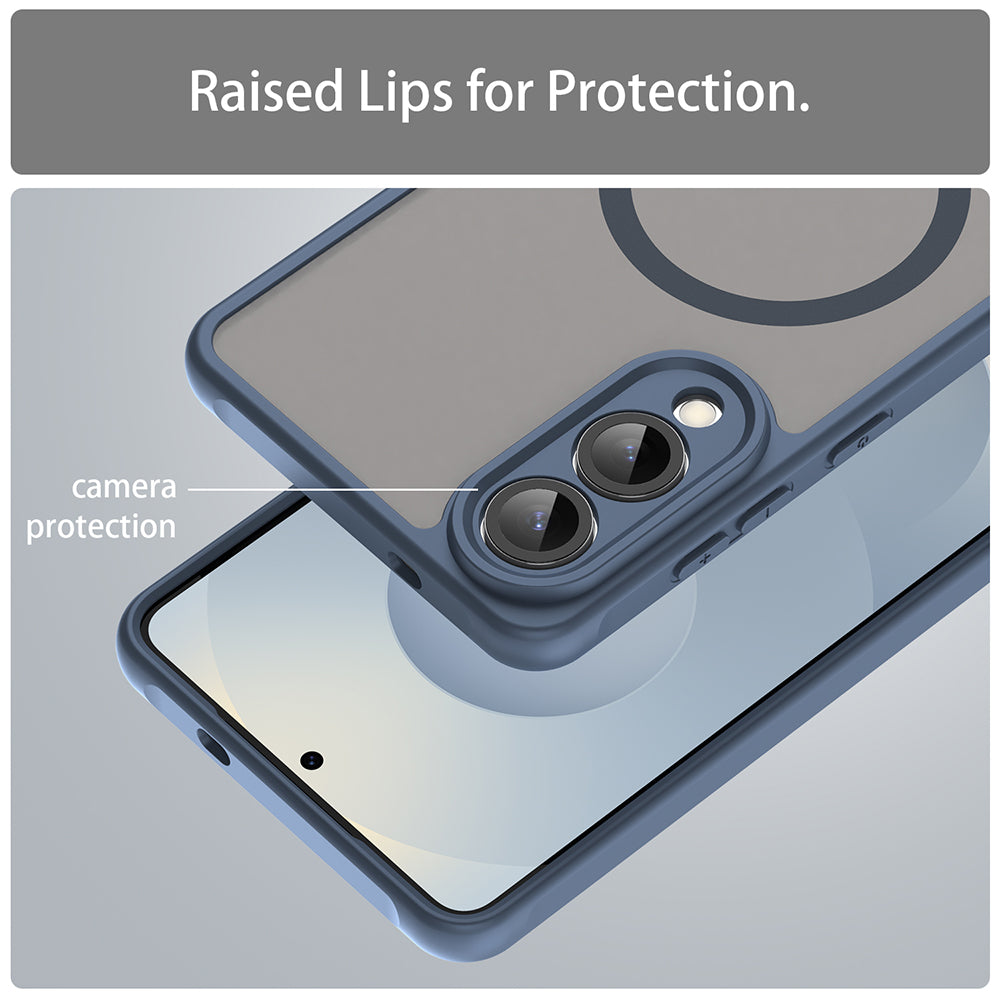 MagSafe-Hülle für Samsung Galaxy S25 Edge S937, Techsuit, HaloFrost II, Marineblau
