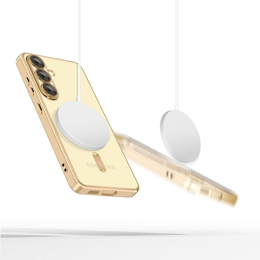 MagSafe-Hülle für Samsung Galaxy S25 Edge S937, Techsuit, Luxury Crystal, Dunkelblau