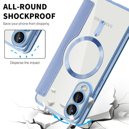 MagSafe Case for Samsung Galaxy S25 Edge S937, Techsuit, SmartMag Book, Blue