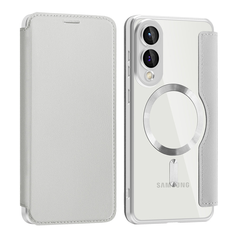 MagSafe Case for Samsung Galaxy S25 Edge S937, Techsuit, SmartMag Book, Gray