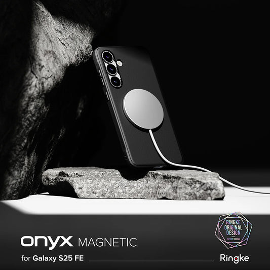 MagSafe-Hülle für Samsung Galaxy S25 FE, Ringke, Onyx, Schwarz