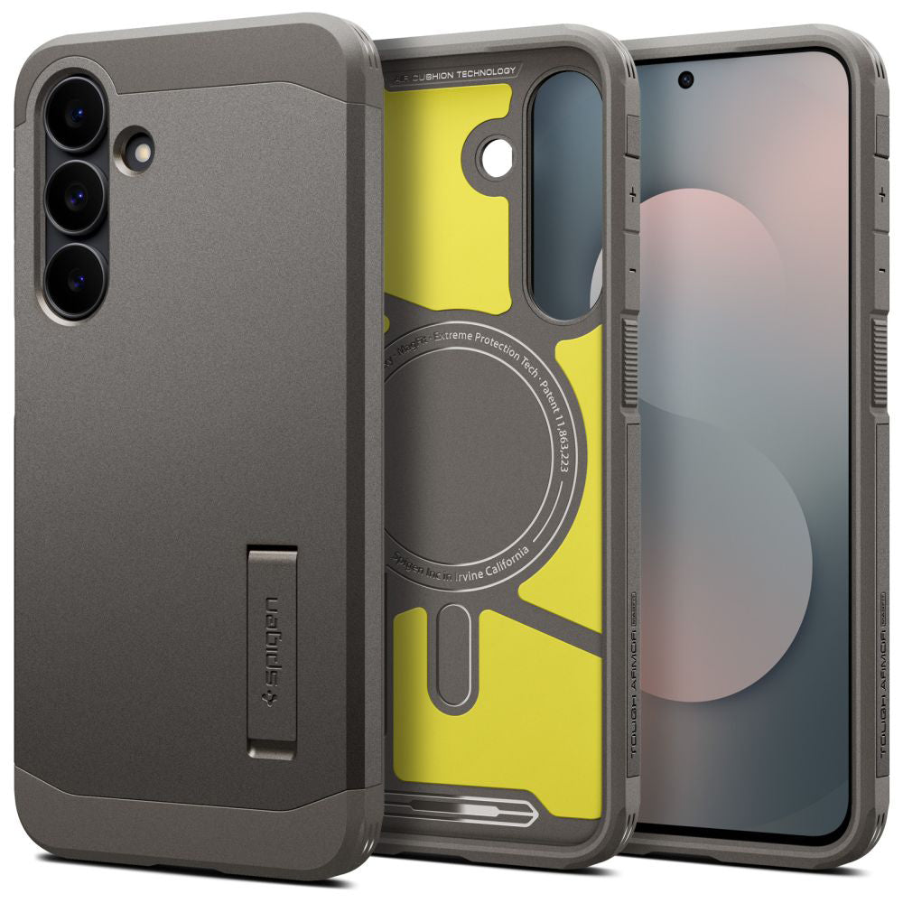 MagSafe Case for Samsung Galaxy S25 FE, Spigen, Tough Armor, Gray ACS10030
