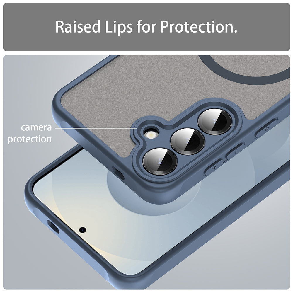 MagSafe-Hülle für Samsung Galaxy S25 FE, Techsuit, HaloFrost II, Marineblau