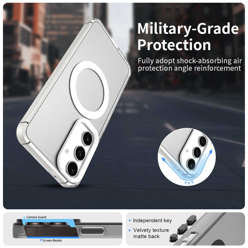 MagSafe-Hülle für Samsung Galaxy S25+ S936 / S24+ S926, Techsuit, CandyCase, Weiß