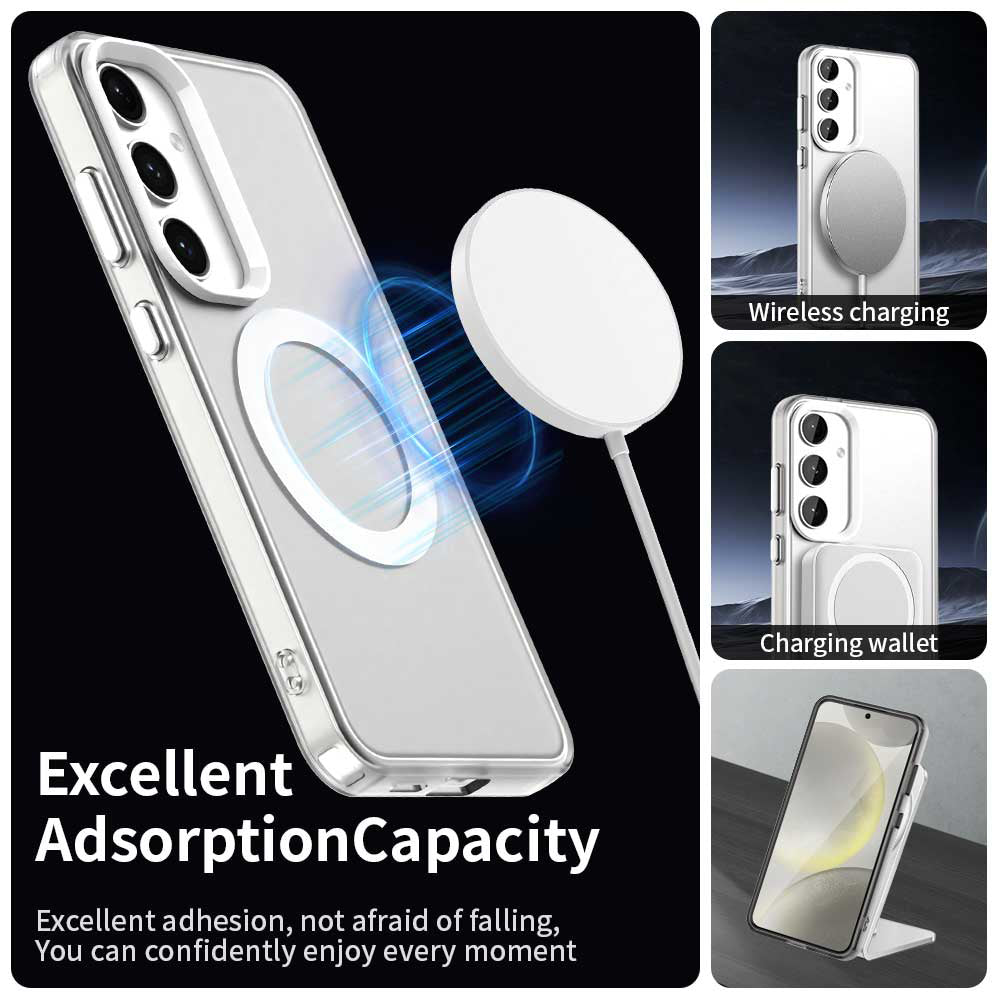 MagSafe-Hülle für Samsung Galaxy S25+ S936 / S24+ S926, Techsuit, CandyCase, Weiß