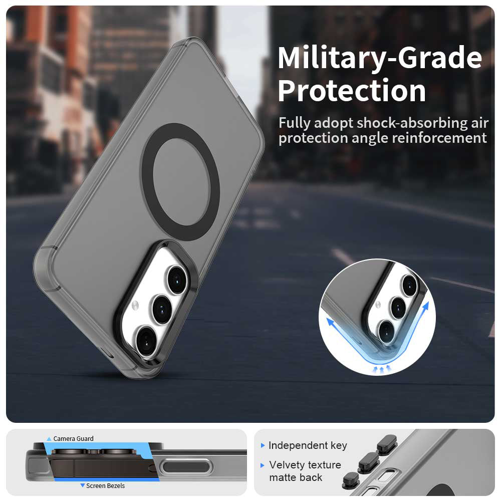 MagSafe-Hülle für Samsung Galaxy S25+ S936 / S24+ S926, Techsuit, CandyCase, Schwarz
