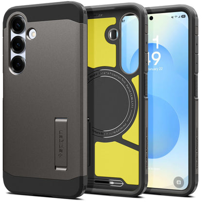 MagSafe Hülle für Samsung Galaxy S25+ S936, Spigen, Tough Armor, Grau