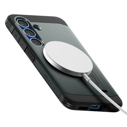 MagSafe Hülle für Samsung Galaxy S25+ S936, Spigen, Tough Armor, Grün ACS08989