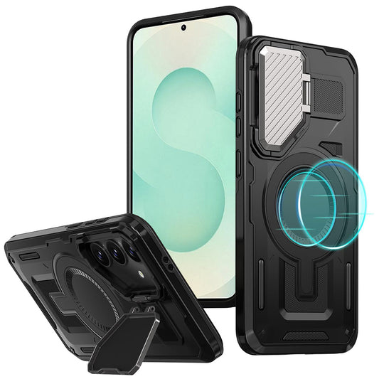 MagSafe Case for Samsung Galaxy S25+ S936, Techsuit, CamVault, Black