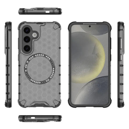MagSafe-Hülle für Samsung Galaxy S25+ S936, Techsuit, HoneyComb Shield, Schwarz