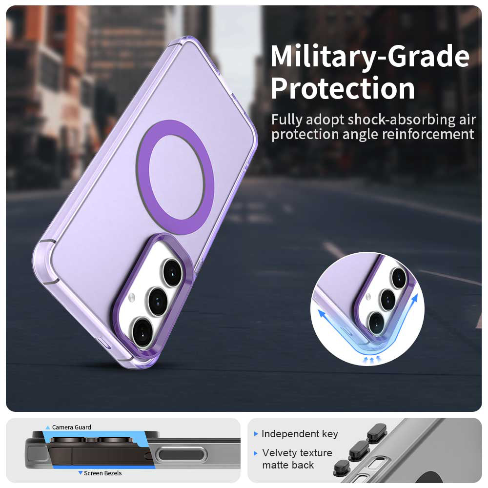 MagSafe-Hülle für Samsung Galaxy S25 S931 / S24 S921, Techsuit, CandyCase, Lila