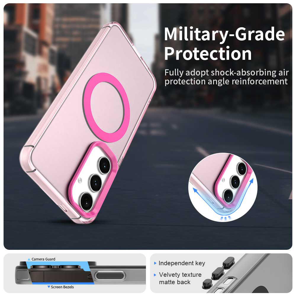MagSafe-Hülle für Samsung Galaxy S25 S931 / S24 S921, Techsuit, CandyCase, Rosa