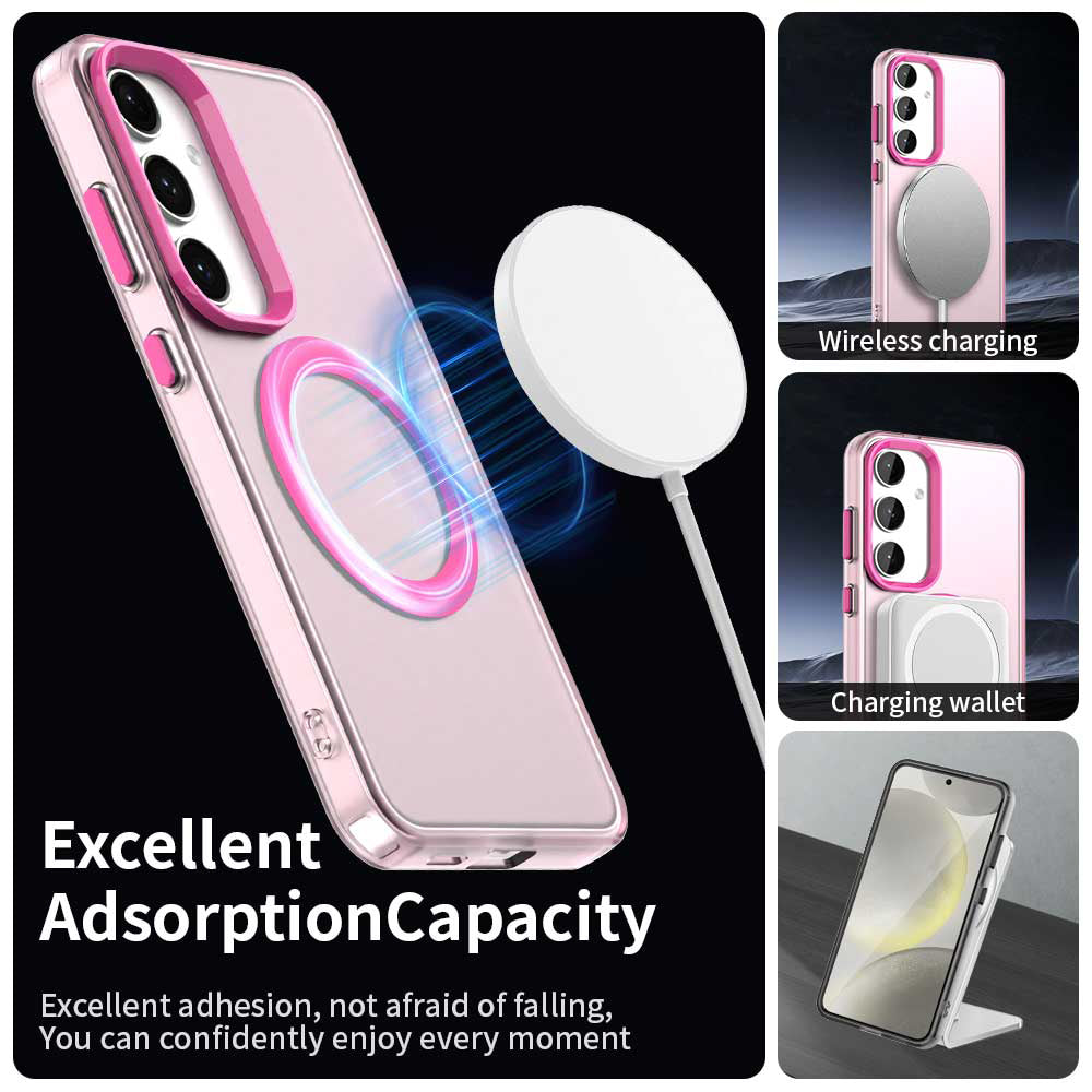 MagSafe-Hülle für Samsung Galaxy S25 S931 / S24 S921, Techsuit, CandyCase, Rosa