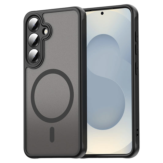 MagSafe Hülle für Samsung Galaxy S25 S931 / S24 S921, Techsuit, HaloFrost II (Big Lens Hole), Schwarz