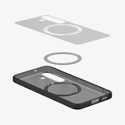 MagSafe Hülle für Samsung Galaxy S25 S931, Spigen, Ultra Hybrid, Satinschwarz