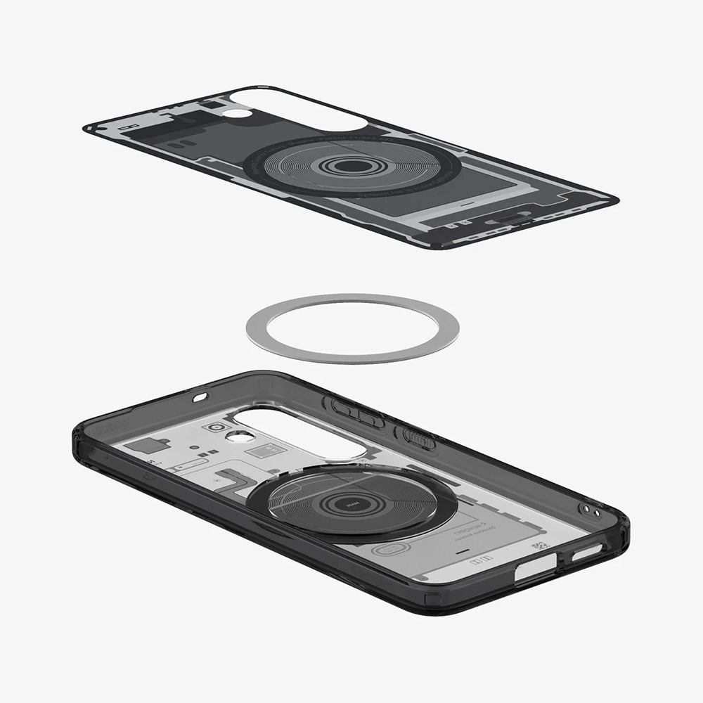 MagSafe Hülle für Samsung Galaxy S25 S931, Spigen, Ultra Hybrid Zero One, Schwarz ACS09003