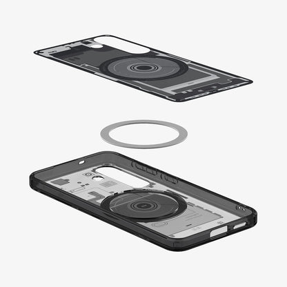 MagSafe Hülle für Samsung Galaxy S25 S931, Spigen, Ultra Hybrid Zero One, Schwarz ACS09003