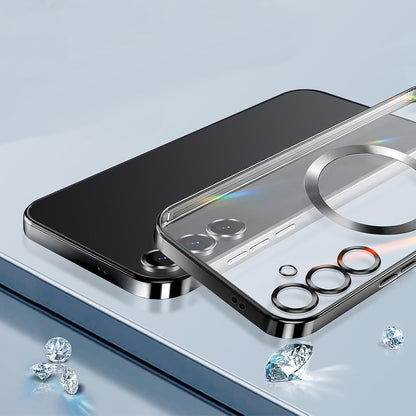 MagSafe-Hülle für Samsung Galaxy S25 S931, Techsuit, Luxury Crystal, Dunkelblau