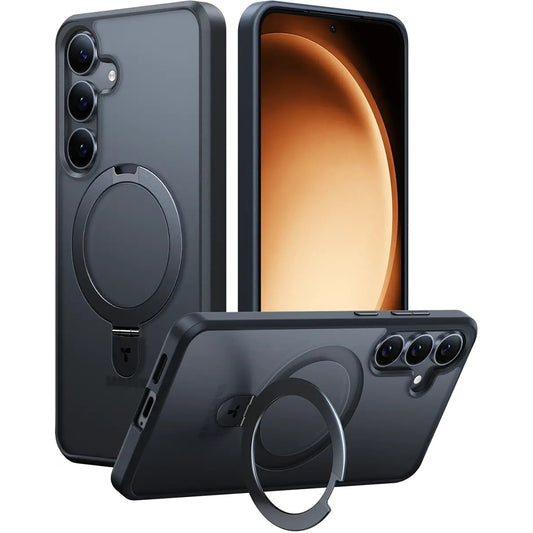 MagSafe Hülle für Samsung Galaxy S25 S931, Torras, Ostand, Schwarz